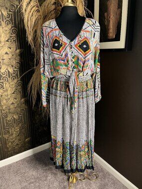 Platinum 80s by Dorothy Schoelen colorful geometric top skirt